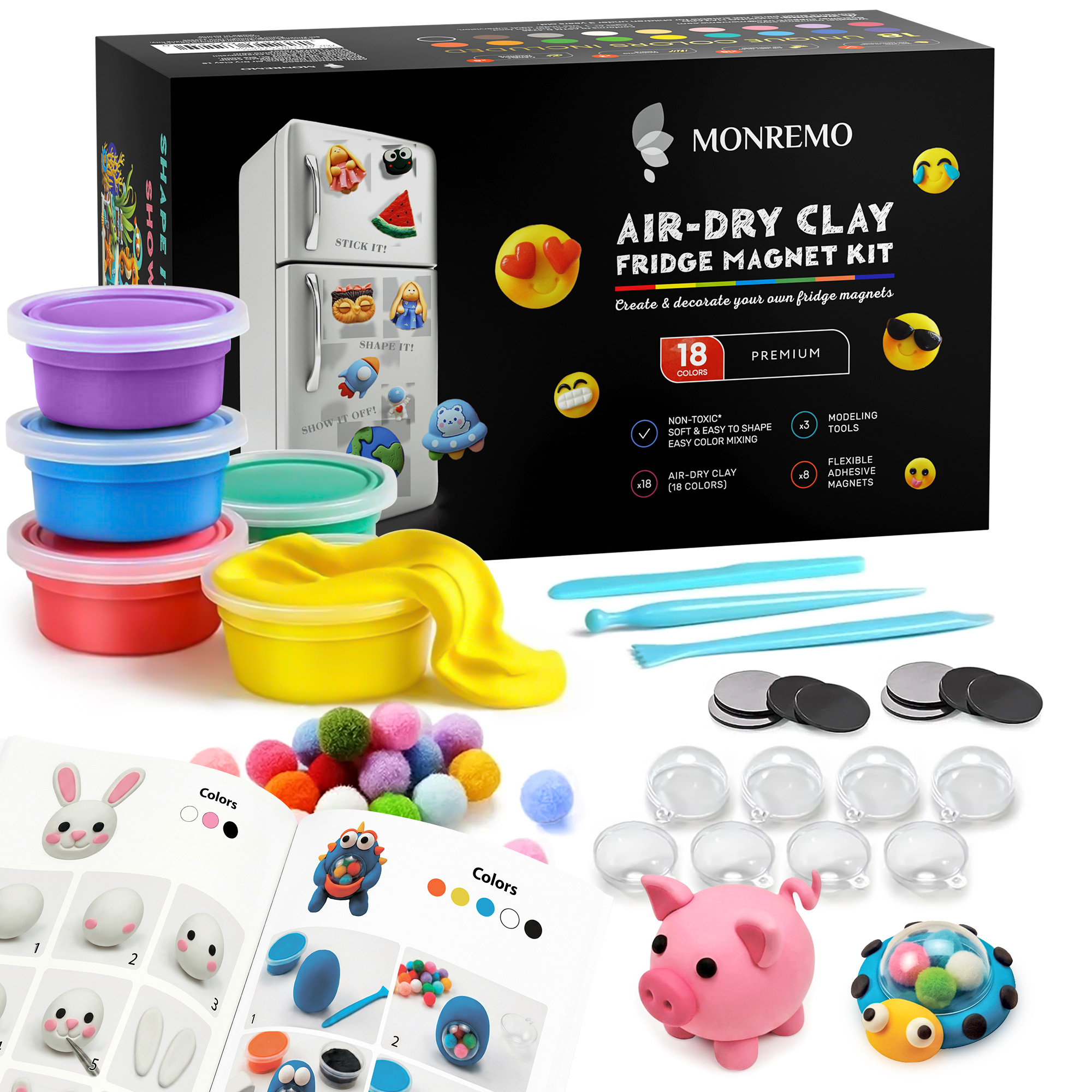 Air-Dry Clay Fridge Magnet Kit