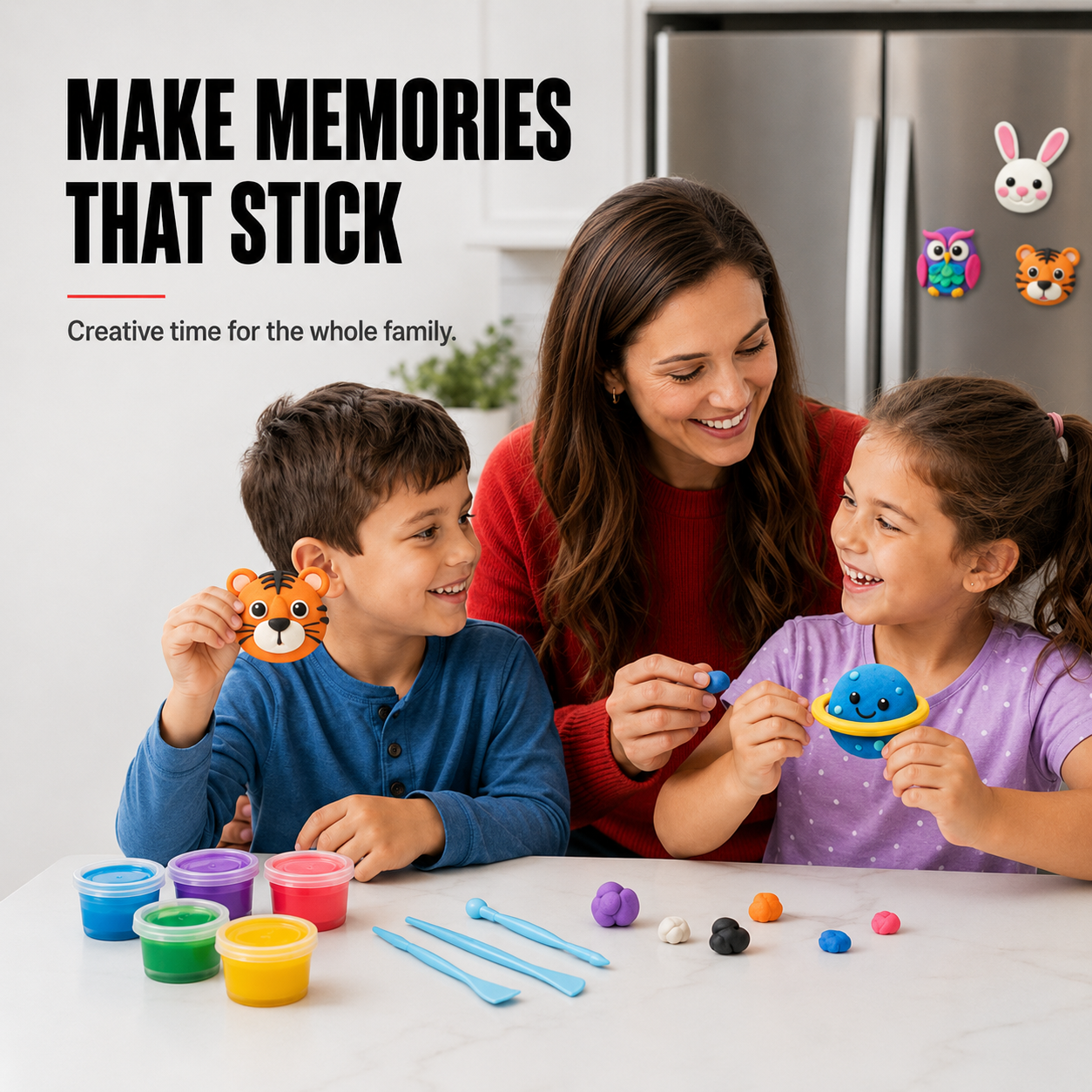 MONREMO air-dry clay fridge magnet kit — listing image 8